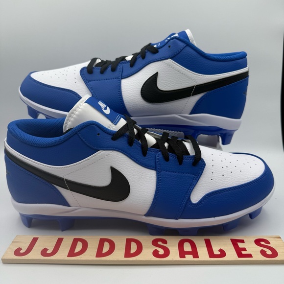 Nike Air Jordan 1 Retro MCS Low Baseball Cleat Game Royal CJ8524-411 Men's Sz 15 - Picture 1 of 11